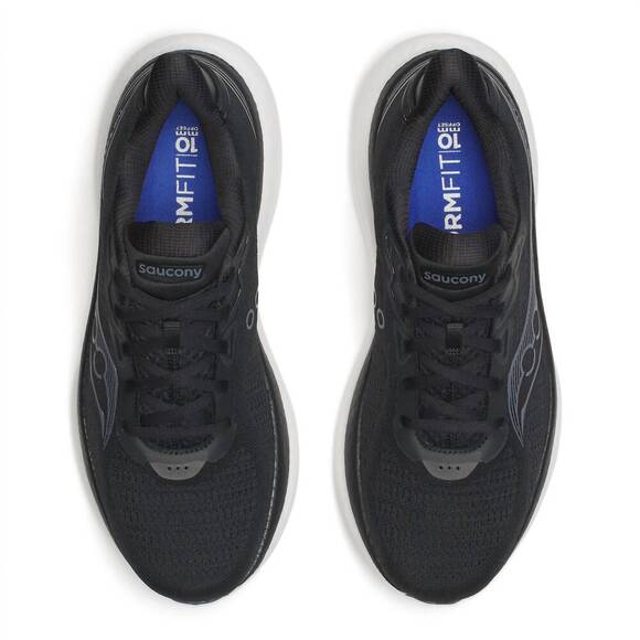 NEW SAUCONY men\'s triumph 23 running shoes in black/white main image 3